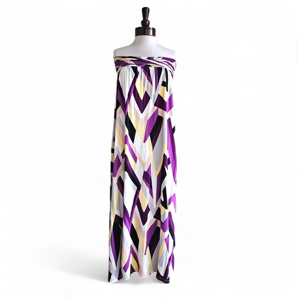 Jully Kang Dresses & Skirts - Jully Kang Los Angeles Strapless Maxi Dress Size M Multicolor NWOT